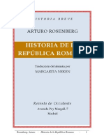 Arturo Rosenberg - Historia de La República Romana