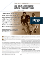 Building and Managing An Effective Project Team: Steven R. Meier