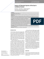 The Frequency of Chemical Injuries of The Eye in A Tertiary Referral Centre