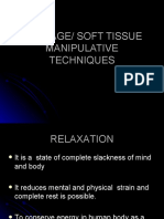 Massage/ Soft Tissue Manipulative Techniques