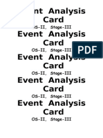 Event Analysis Card Slip