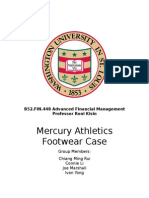 Mercury Athletics Footwear Case: B52.FIN.448 Advanced Financial Management Professor Roni Kisin