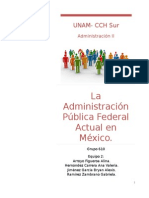 La Administración Pública Federal Actual en México