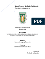 Apreciación Del Poder Regulador de Las Soluciones Buffer y El Efecto de La Concentración