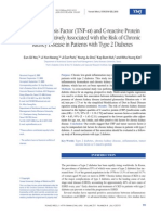 Tumor Necrosis Factor (TNF-α) and C-reactive Protein (CRP) are Positively Associated with the Risk of Chronic Kidney Disease in Patients with Type 2 Diabetes