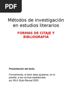 Citaje y Bibliograf A