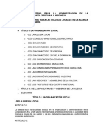 Reglamento Interno para La Administración Iglesia Locales Acym