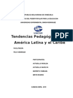 Tendencias Pedagógicas en América Latina y El Caribe Ysme