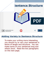 Varying Sentence Structure: References