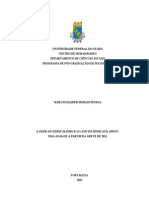 A Crise Do Sindicalismo e o Caso Do Sindicato APEOC: Uma Análise A Partir Da Greve de 2011, Por Márcio K. M. Pessoa.