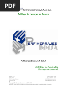 Catalogo de Herrajes