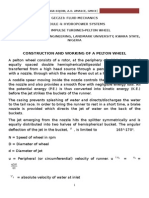 Gec223 Fluid Mechanics Hydropower Impulse Turbine Pelton Wheel