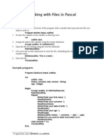 Working With Files in Pascal