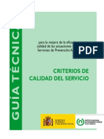 Criterios Calidad Del Servicio Construcción