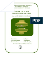 Cahier de Stages Psychiatrie Adultes