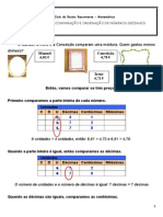 Ficha Informativa - Comparação e Ordenação de Números Decimais