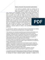 ENSAYO - Historia y Evolución Del Pensamiento Administrativo