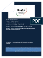 Actividad 1. Antecedentes Del Derecho Penal en México