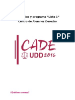 Principios y Programa Lista 1 CADe UDD