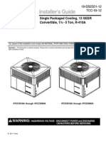 Installer's Guide: Single Packaged Cooling, 13 SEER Convertible, 1 - 5 Ton, R-410A