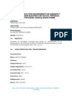 Informe Tecnico de Megado de Transformadores