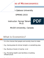 Principles of Microeconomics: Sultan Qaboos University SPRING 2015