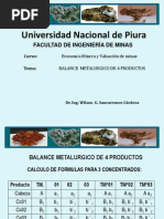 Balance Metalurgico de 4 Productos