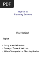 Planning Surveys: Ce 413 Urban Trans Portation Planning