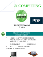 Green Computing: B.Sanjeeviraman Ii Mca