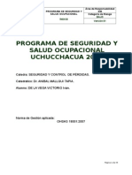 Programa de Seguridad y Salud Ocupacional - V01 2012