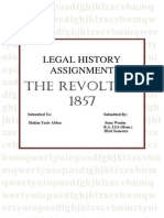 Legal History Assignment: The Revolt of 1857