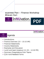 Business Plan - Finance Workshop Bhavan Suri