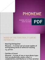 PHONEME and ALLOPHONE