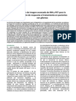 Proyección de Imagen Avanzada de RM y PET para La Evaluación de Respuesta Al Tratamiento en Pacientes Con Gliomas 2010