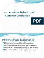 Post Purchase Behavior and Customer Satisfaction