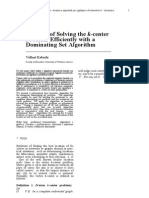 Analysis of Solving The K-Center Problem Efficiently With A Dominating Set Algorithm