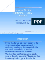 Consumer Choice: Indifference Theory: Lipsey & Chrystal Economics 12E