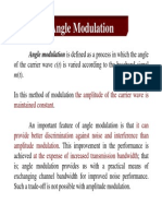 Angle Modulation: Angle Modulation Is Defined As A Process in Which The Angle