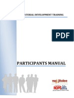 Participants Manual: I.E.C Material Development Training