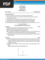 ICSE-Physics Sample Paper-1-Class 10 Question Paper