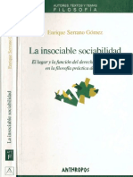 La Insociable Sociabilidad - Enrique Serrano Gomez