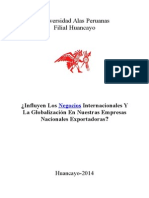 Ensayo de Negocios Internacionales y Globalización