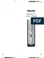 Phillips SRU3003WM/17 Remote Control Manual