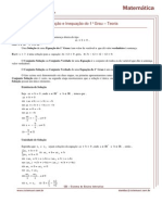 Equação e Inequação Do 1° Grau - Teoria PDF