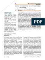 Study of The Frequency of Down Syndrome in A North East Indian Population