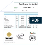 Certificados Fact. 001-0007467 LLDPE SST Serie 01827 - 01 Al 27 1.50 MM ...