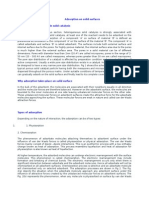 Adsorption On Solid Surfaces