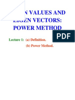 Eigen Values and Eigen Vectors Using Power Method