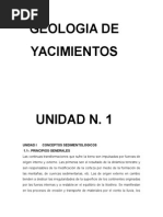 Unidad 1 Geologia de Yacimientos