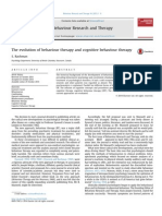 2015 - The Evolution of Behaviour Therapy and Cognitive Behaviour Therapy - Rachman